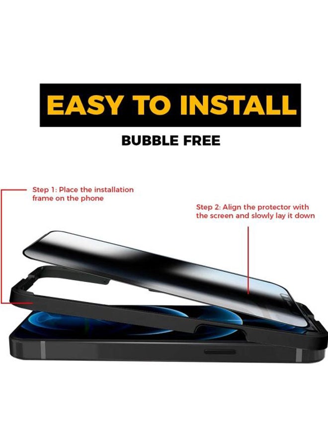 Remson Pack Of 4 Nano Privacy Screen And Camera Lens Protector For Apple iPhone 12 Pro Clear/Black - Image 4