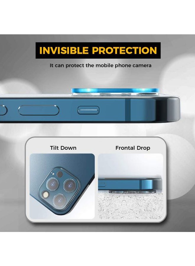 Remson Pack Of 4 Nano Privacy Screen And Camera Lens Protector For Apple iPhone 12 Pro Max Clear/Black - Image 3