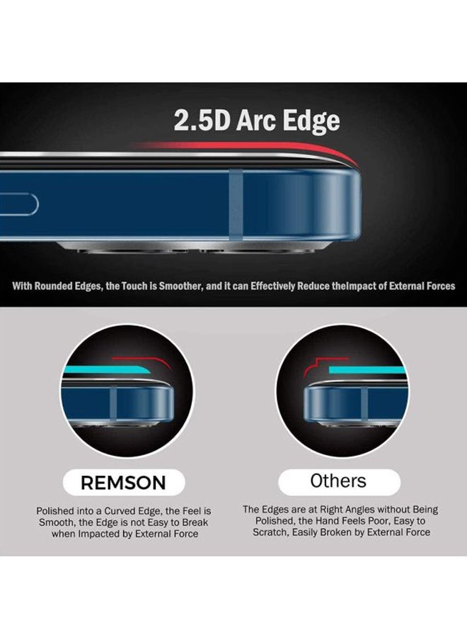 Remson Pack Of 4 Nano Ceramic Screen And Camera Lens Protector For Apple iPhone 12 Clear/Black - Image 5