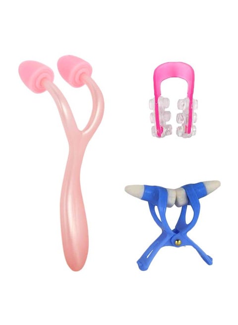 3-Piece Nose Shaper Clip Set Pink/Blue