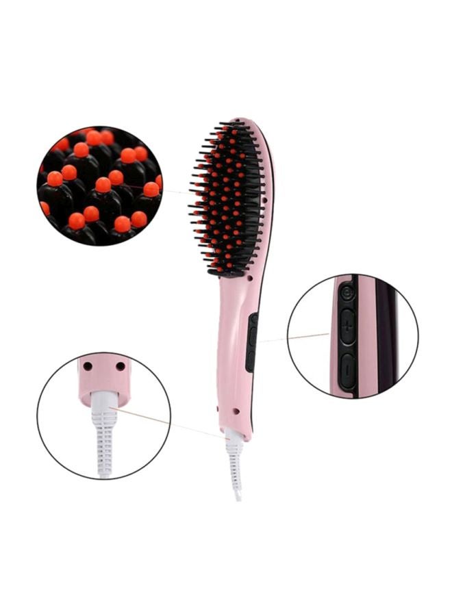 يوب فان فرشاة 2 في 1 لفرد الشعر من السيراميك وردي 26.5x7سم - Image 3