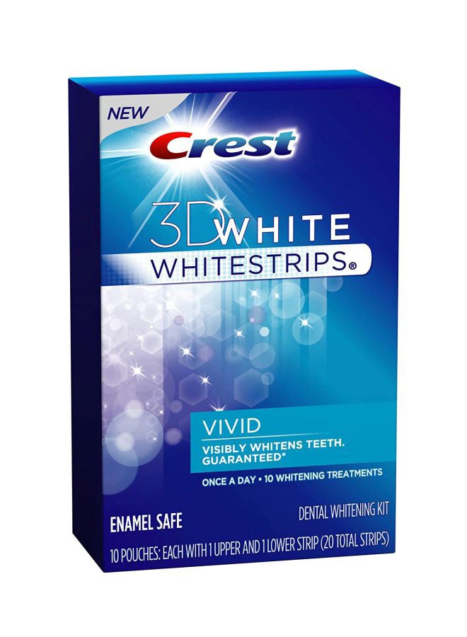 كرست طقم شرائط تبييض الأسنان ثلاثية الأبعاد من 10 قطع أبيض - Image 3