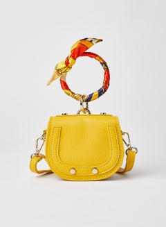 Ring Top Handle Crossbody Bag yellow