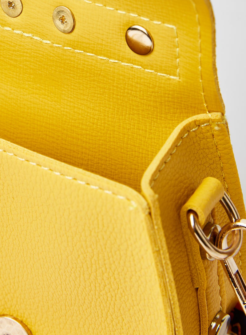 High Streets - Ring Top Handle Crossbody Bag yellow - Image 1