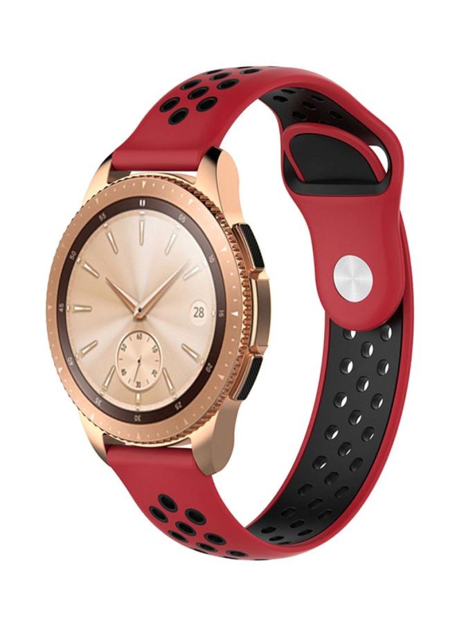 Voberry Replacement Watch Band For Samsung Galaxy Classic 42mm Red/Black - Image 3