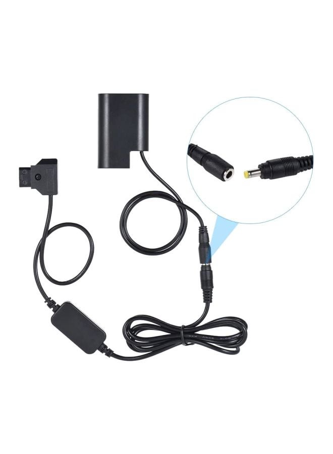 ANDOER - Coupler Cable Dummy Battery Adapter For Panasonic DMC-GH5/GH4/GH3 Black - Image 1
