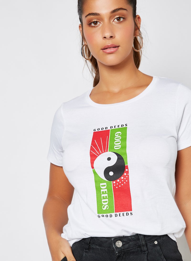 ABOF - Graphic Front T-Shirt White - Image 1