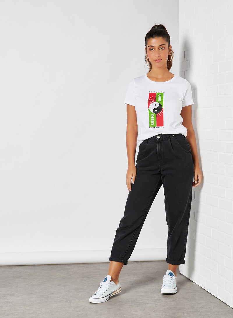 ABOF - Graphic Front T-Shirt White - Image 1
