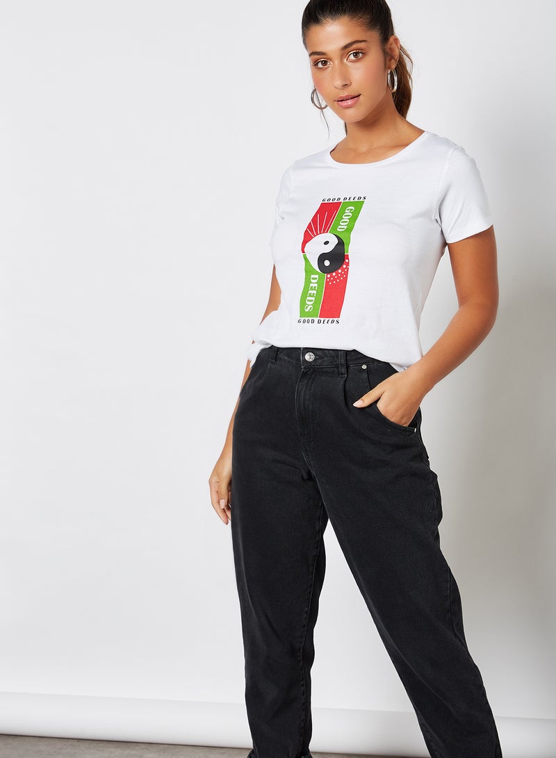 ABOF - Graphic Front T-Shirt White - Image 1