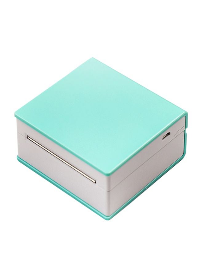 Aibecy Mini Thermal Printer 8.4x8.1x4cm Green/White - Image 1