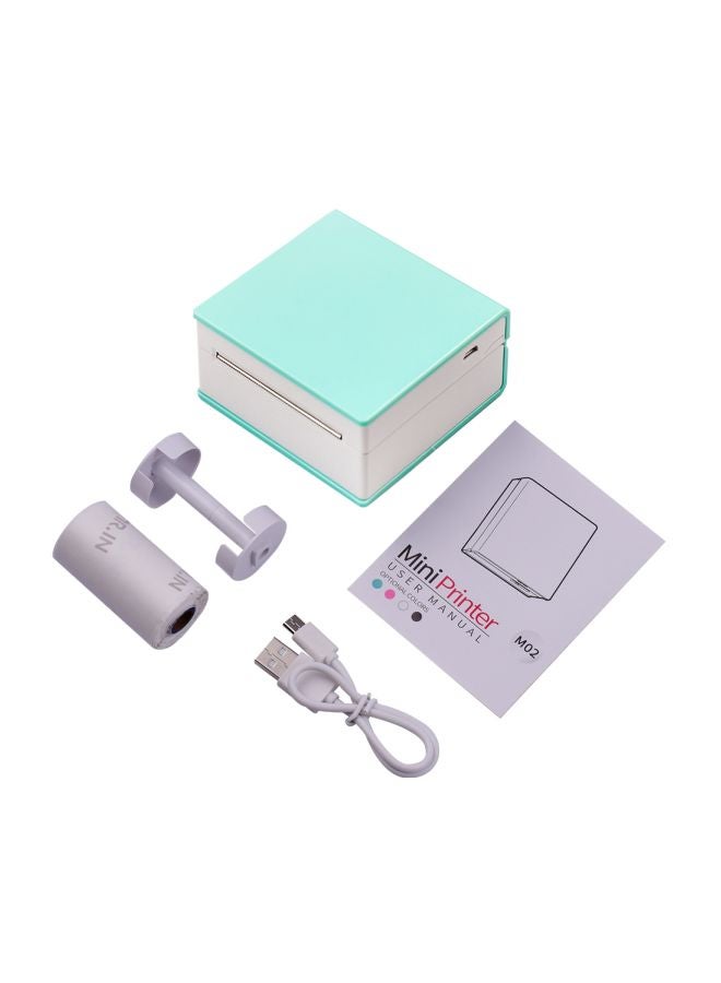 Aibecy Mini Thermal Printer 8.4x8.1x4cm Green/White - Image 2