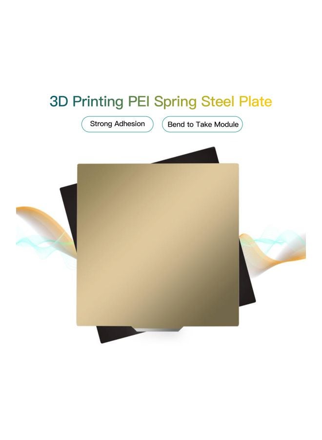 أيبيسي لوح من فولاذ النوابض مغطى بمادة البولي إيثرميد pei للطابعة ثلاثية الأبعاد أصفر - Image 2