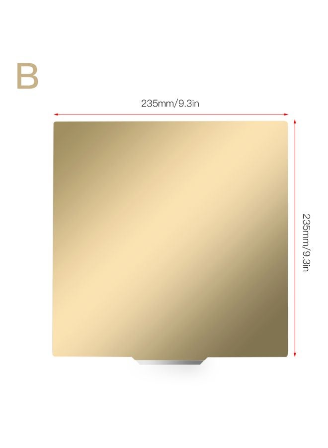 أيبيسي لوح من فولاذ النوابض مغطى بمادة البولي إيثرميد pei للطابعة ثلاثية الأبعاد أصفر - Image 2