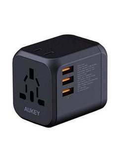 Aukey Union One 30W PD Travel Adapter Type-C PD + 3 USB-A PA-TA04 Black  - Image 1