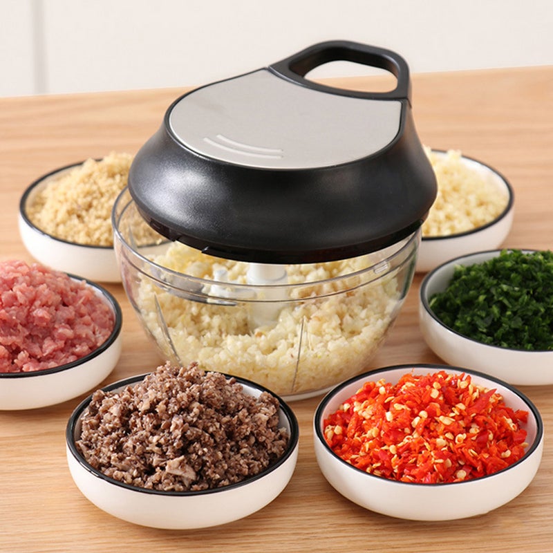 Generic - Hand Pull String Manual Food Vegetable Chopper Rose 15*8.5*14cm - Image 1