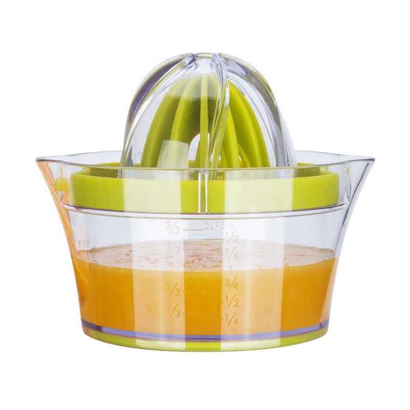 Generic - 14-Ounce  Manual Hand Squeezer Juicer With Built-in Measuring Cup And Grater Green 14*9*14cm - Image 1