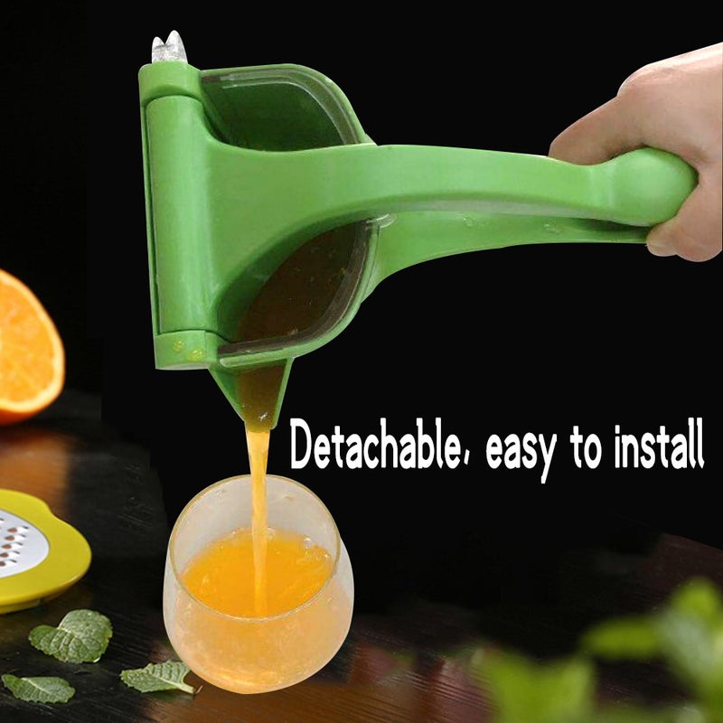 Portable Lightweight Domestic Use Manual Detachable Lemon Squeezer Green 23*8*12cm - Image 4