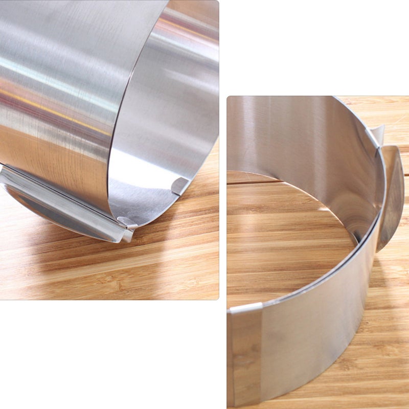 Generic - Retractable Stainless Steel Circle Cake Ring Mould Silver 17*9*16.5cm - Image 1