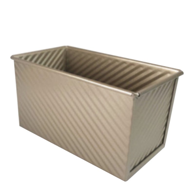 Superior Carbon Steel Non-Stick Coating Rectangle Toast Case Bread Mould Gold 20.8*10.2*11cm - Image 1