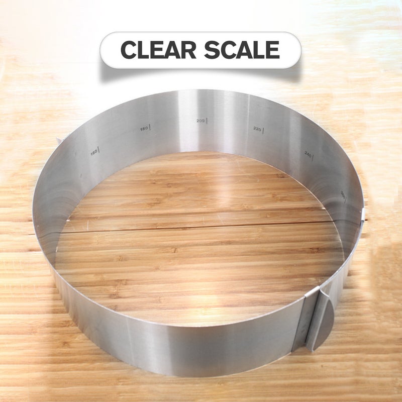 Generic - Retractable Stainless Steel Circle Cake Ring Mould Silver 17*9*16.5cm - Image 1