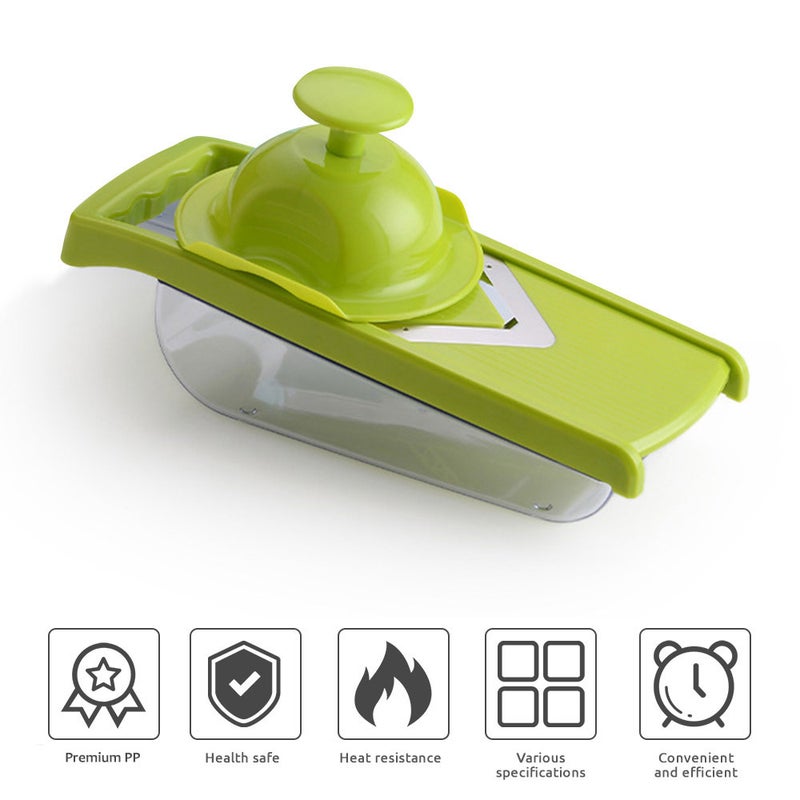 Generic - Multi Vegetable Manual Chopping Cutter Machine Green - Image 1