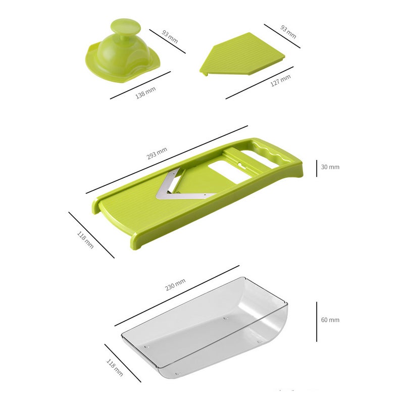 Generic - Multi Vegetable Manual Chopping Cutter Machine Green - Image 1