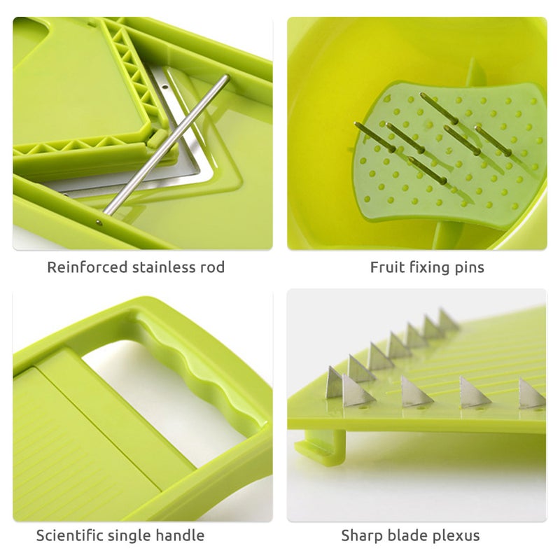 Generic - Multi Vegetable Manual Chopping Cutter Machine Green - Image 1