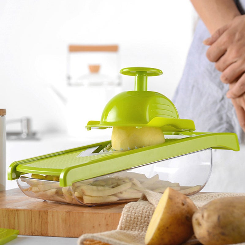 Generic - Multi Vegetable Manual Chopping Cutter Machine Green - Image 1