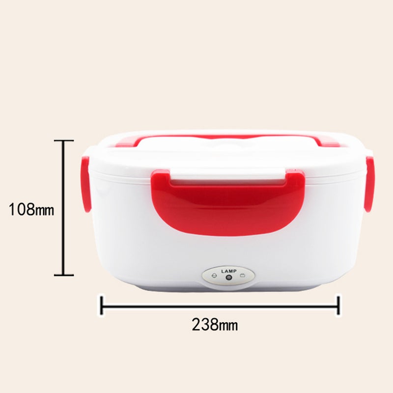 Multi-functional Portable Car Plug Electric Heating Lunch Box With Removable Container Green 24.5*11*17.5cm - Image 4