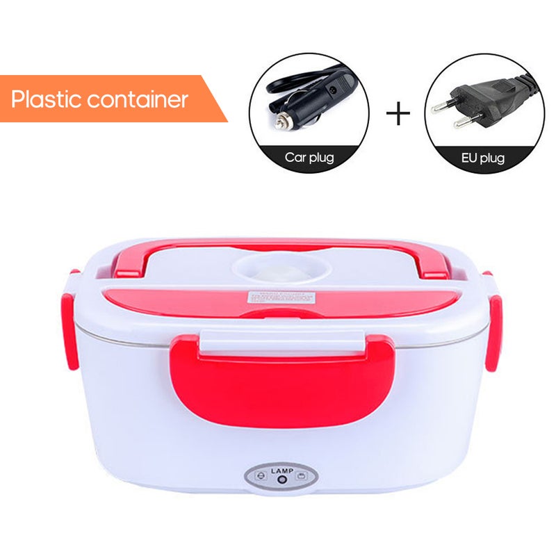Multi-functional Portable Electric Heating Lunch Box With Removable Stainless Steel Container Red - Image 1
