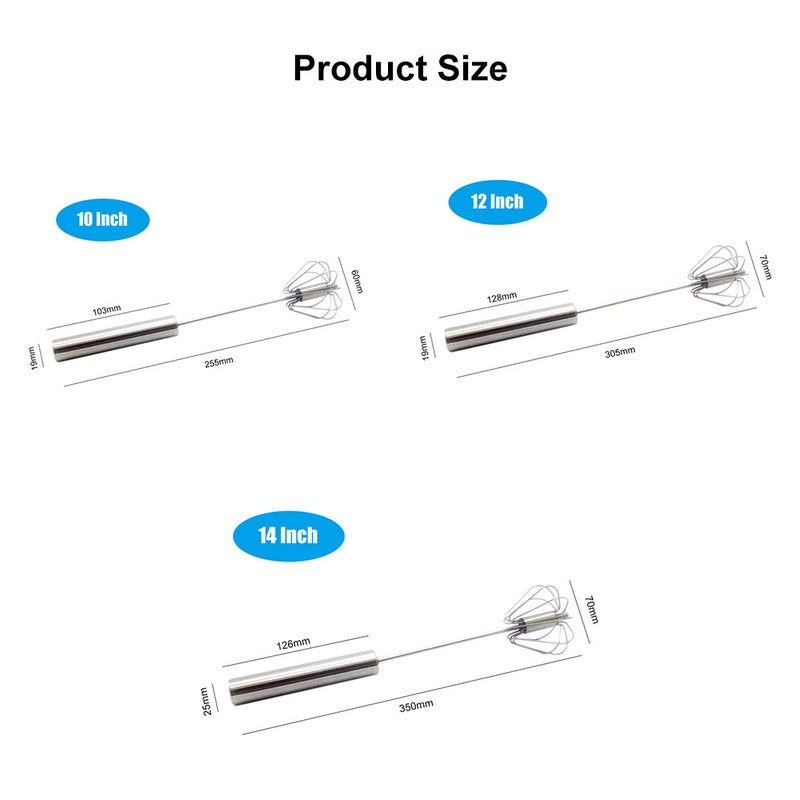 أداة خلط نصف أوتوماتيكية لخفق البيض من الستانلس ستيل متعدد الألوان 26*6*6سم - Image 2