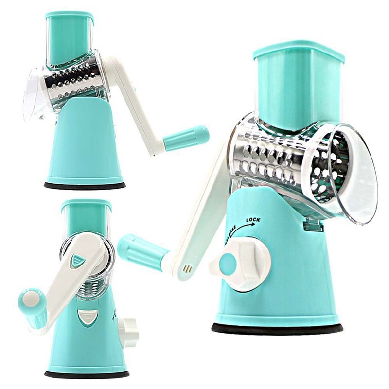 Multi-functional Vegetable Cutter Manual Roller Type Shredder Kitchen Cooing Tool multicolour 28*13.5*16.5cm