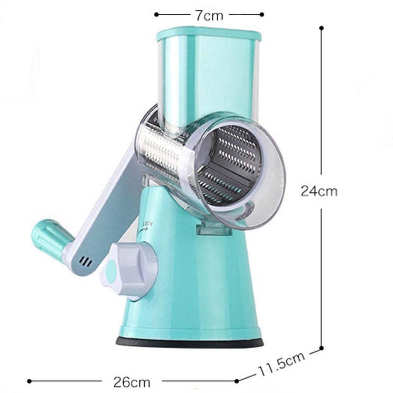 Multi-functional Vegetable Cutter Manual Roller Type Shredder Kitchen Cooing Tool multicolour 28*13.5*16.5cm
