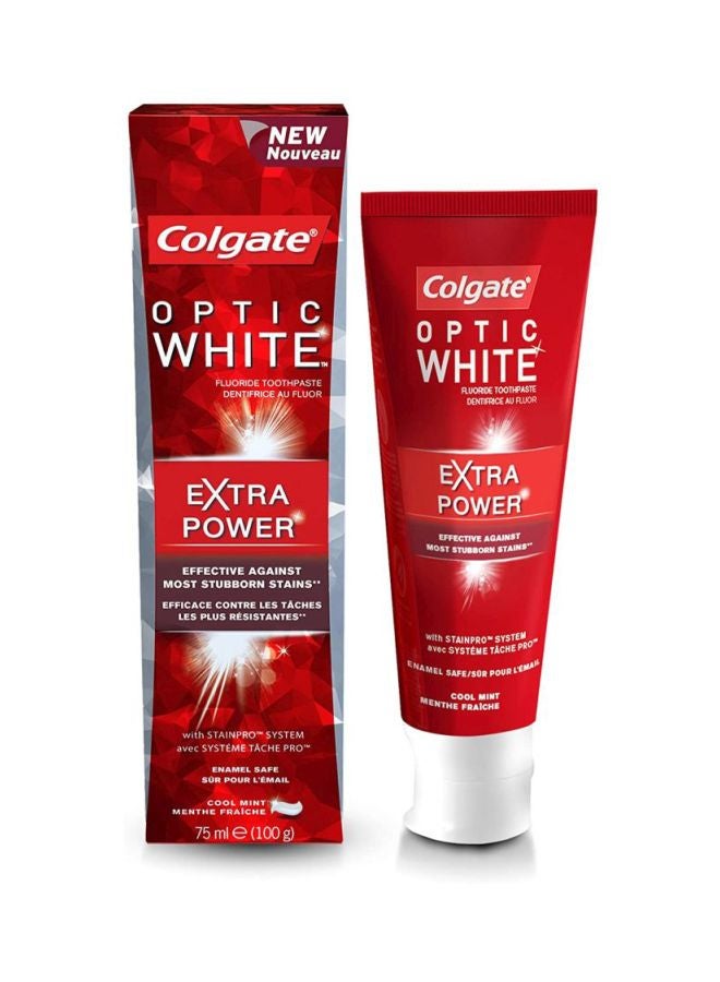 كولجيت معجون أسنان أوبتيك وايت بقوة تبييض إضافية 2x75ملليلتر - Image 2