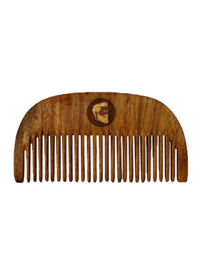 BEARDO Compact Sheesham Beard Comb Wooden Brown - Image 1