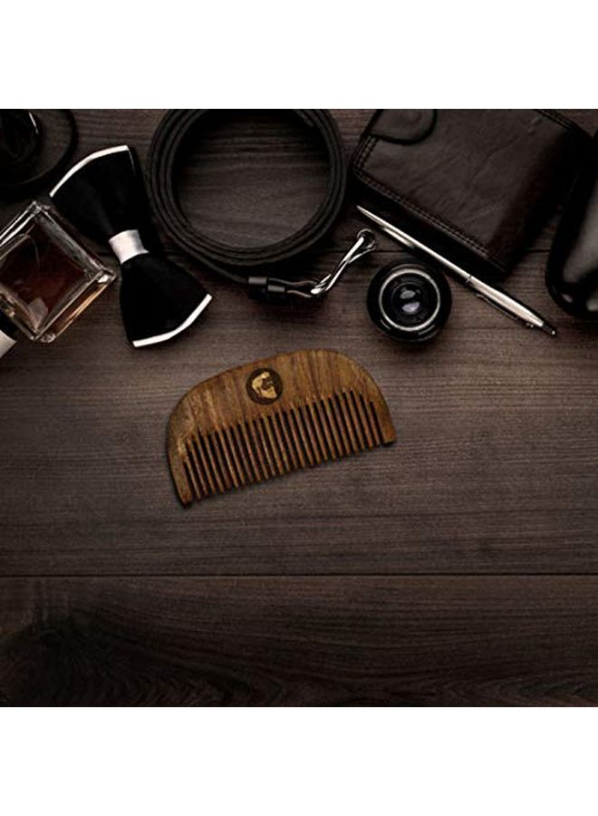 BEARDO Compact Sheesham Beard Comb Wooden Brown - Image 2