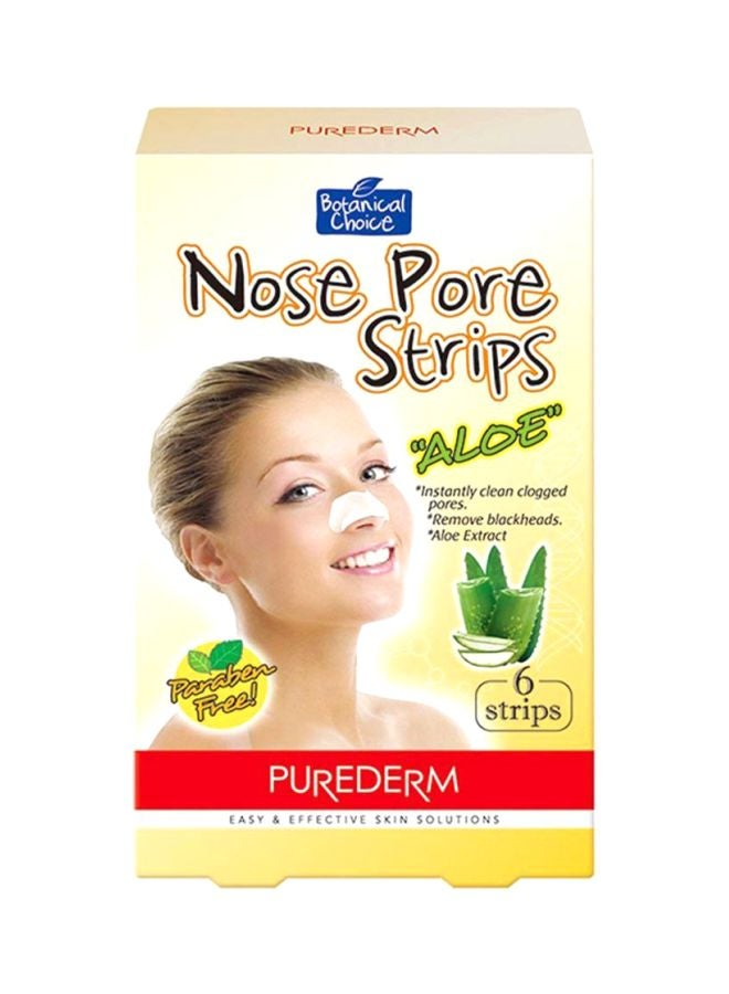Purederm Pack Of 6 Aloe Nose Pore Strips - Image 1