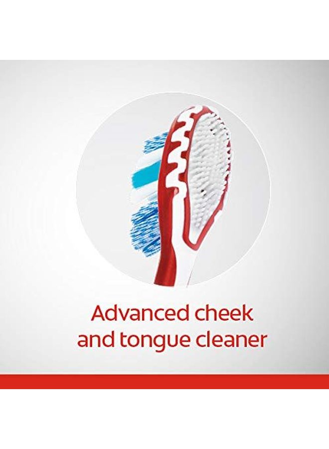 كولجيت عبوة فرش أسنان أوبتك وايت الناعمة مكونة من قطعتين أحمر/ أزرق/ أبيض - Image 3