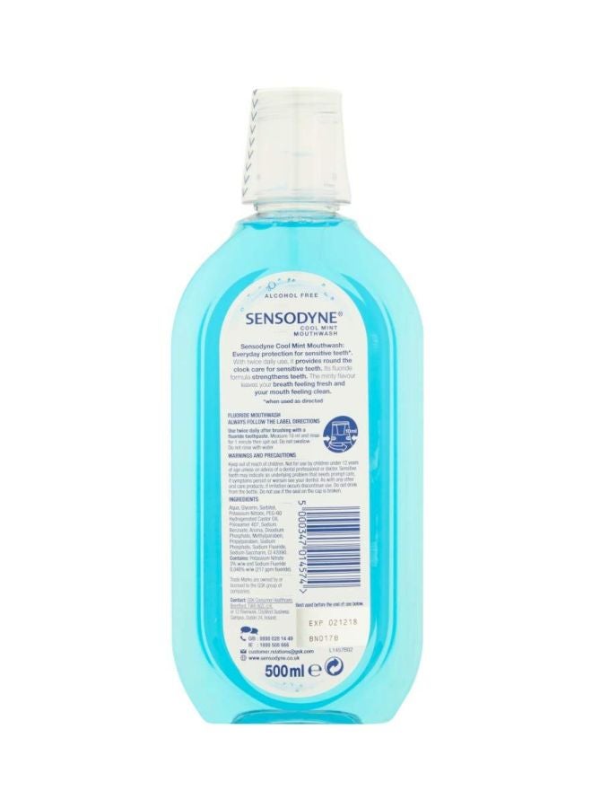 Sensodyne Cool Mint Mouthwash Blue 500ml  - Image 2