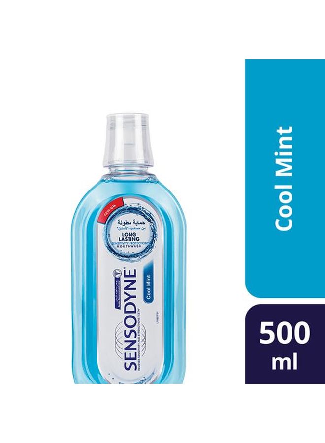 Sensodyne Cool Mint Mouthwash Blue 500ml  - Image 3