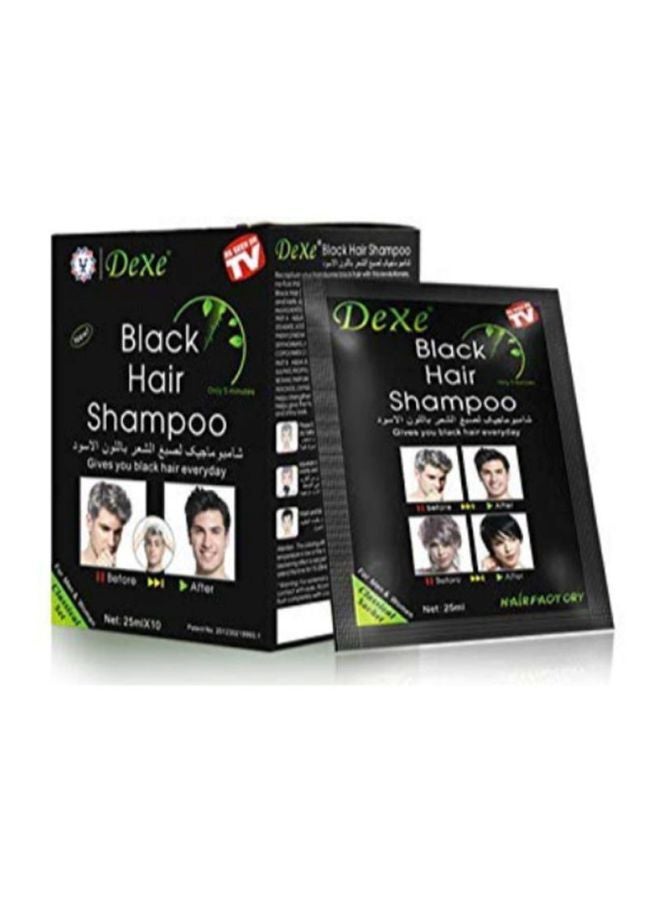 Dexe - Pack Of 10 Hair Colouring Shampoo Black 250ml - Image 1