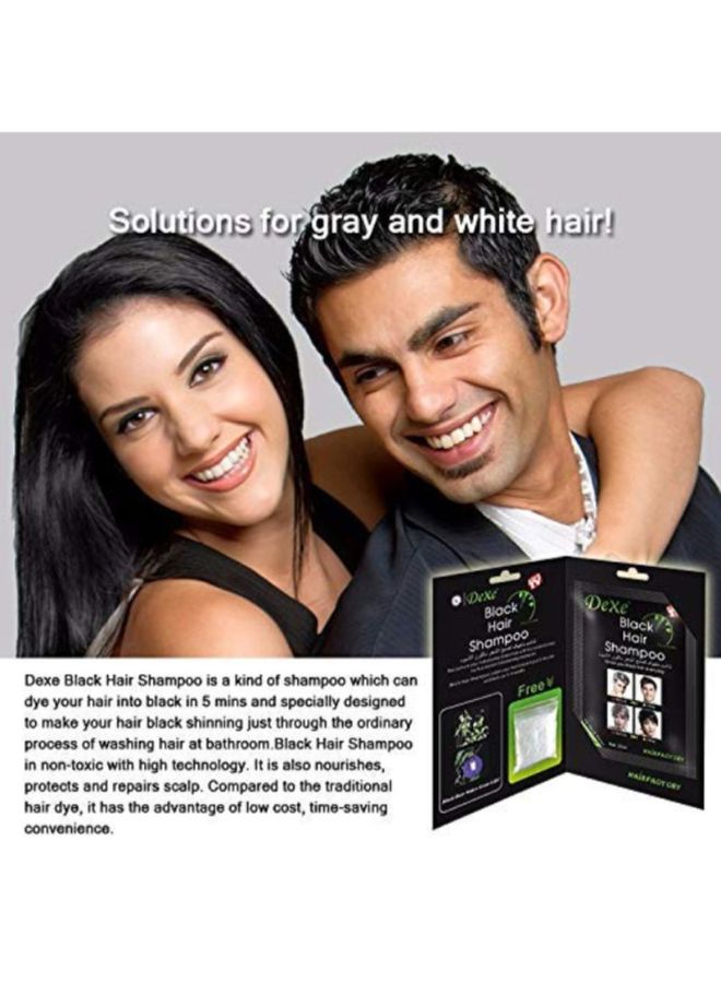 Dexe - Pack Of 10 Hair Colouring Shampoo Black 250ml - Image 1