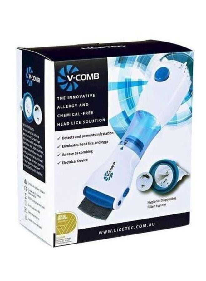 Electric Head Lice Comb White/Blue