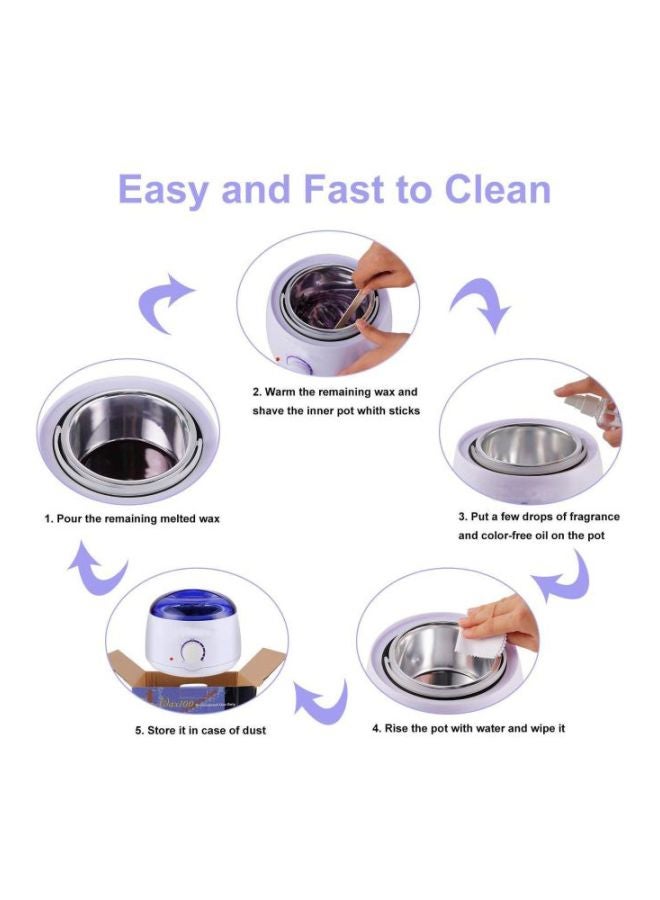 Pro-Wax100 Wax Machine With 2 Hot Wax White/Purple 15x15x12cm - Image 5