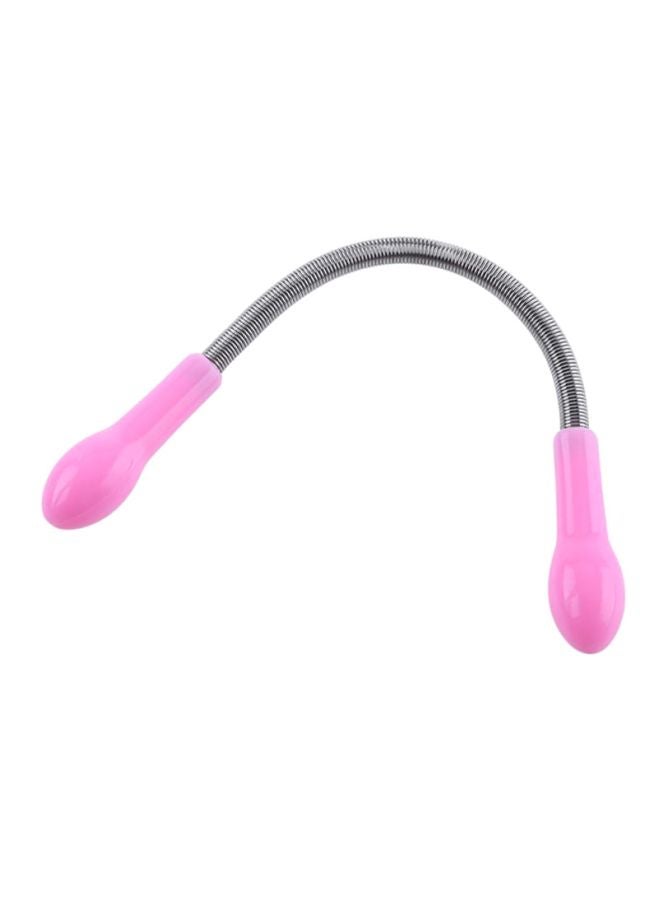 FASHION Facial Hair Removal Micro Spring Epilator Pink/Silver 19x1x0.50cm - Image 1