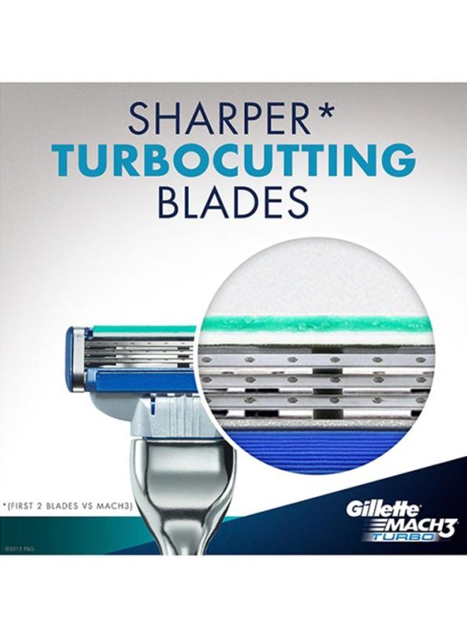 MACH3 Turbo 4-Blades Razor Grey/Silver/Blue