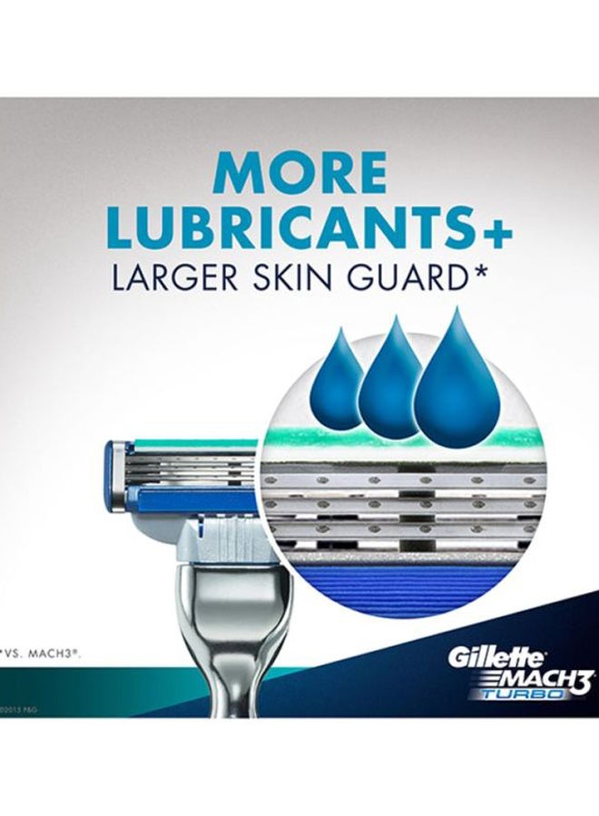MACH3 Turbo 4-Blades Razor Grey/Silver/Blue