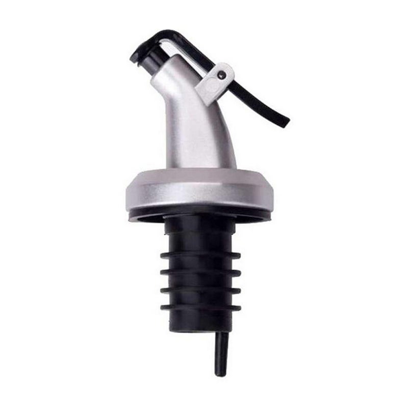 Wine And Olive Oil Vinegar Bottle Pourer Stainless Steel Tapered Stopper Spout Silver/Black 17cm - Image 5