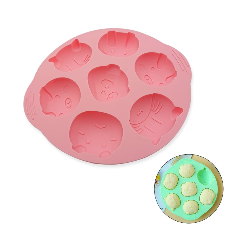 Silicone Non-stick Microwave And Oven Safe Reusable Baking Mould Pink 23.5cm - Image 1