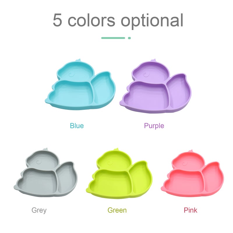 Silicone Non-Toxic BPA Free Suction Plate For Toddlers Pink 20.5cm - Image 4